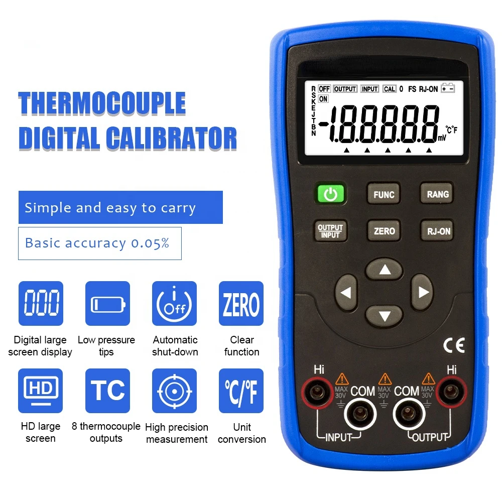 Thermocouple Calibrator Imput And Output Source 8 Types Of Thermocouple Measurement (R/S/K/E/J/T/B/N)