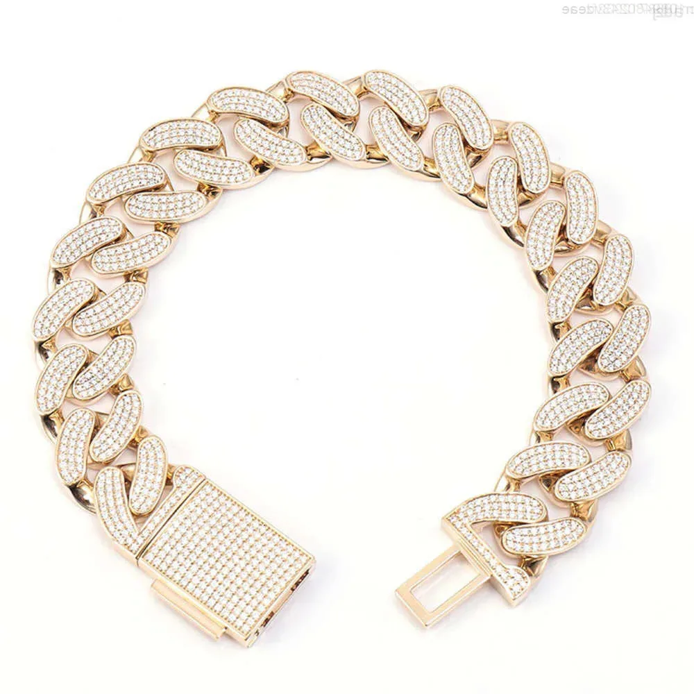 

Роскошный кубинский браслет с муассанитом в стиле хип-хоп, мужские ювелирные изделия, серебро 925, модный браслет с бриллиантами, кубинский браслет с звеньями