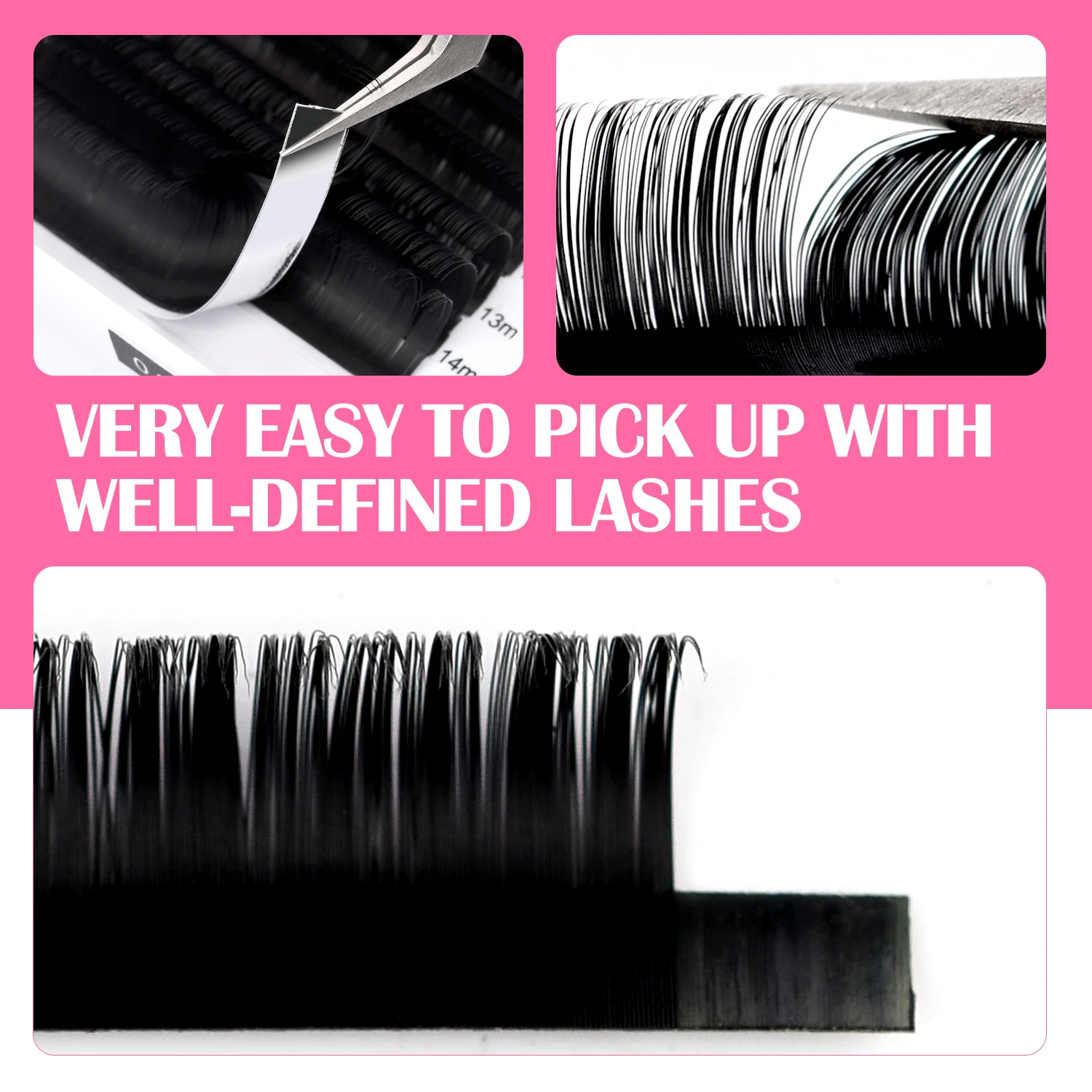 ARISON 20 Rows False Eyelashes 8-16mm Eyelashes Extension Supplies Stable Curl Professional Makeup Tools