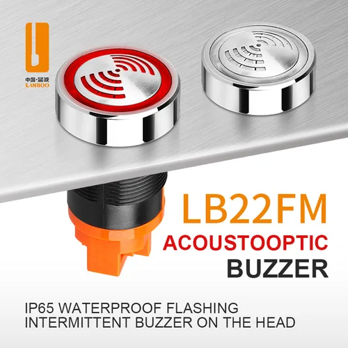 Imagen 1 del producto LANBOO 22mm zumbador de Metal AD16-22SM Flash LED luz indicadora de alarma lámpara de señal FlashmetalDC12V DC24V