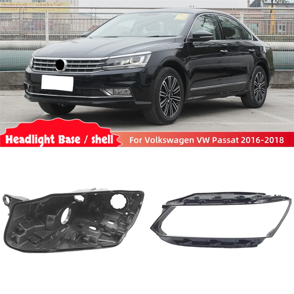 Pour Volkswagen VW Passat 2016 2017 2018 – Coque de phare avant, support de boîtier arrière et cache de phare avant