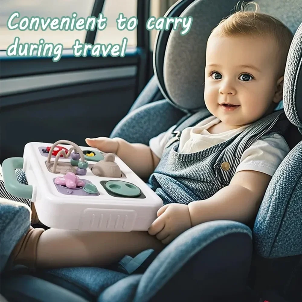 Tablica Manipulacyjna dla Maluchów Sensoryczna Tablica Edukacyjna Zabawki Antystresowe Wielofunkcyjna Tablica Podróżna Rozwijająca Motorykę Małą Zabawka Edukacyjna dla Dzieci