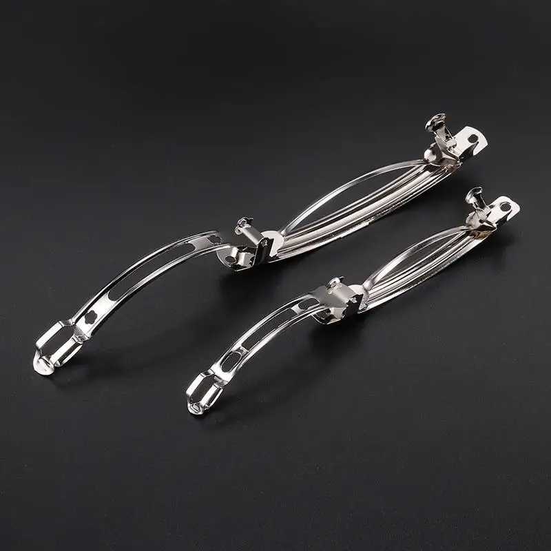 10pcs French Barrette Style Spring: Hair Clips Base Automatic Clip Blank Width Setting Bow Hairpin Supplies Jewelry Making