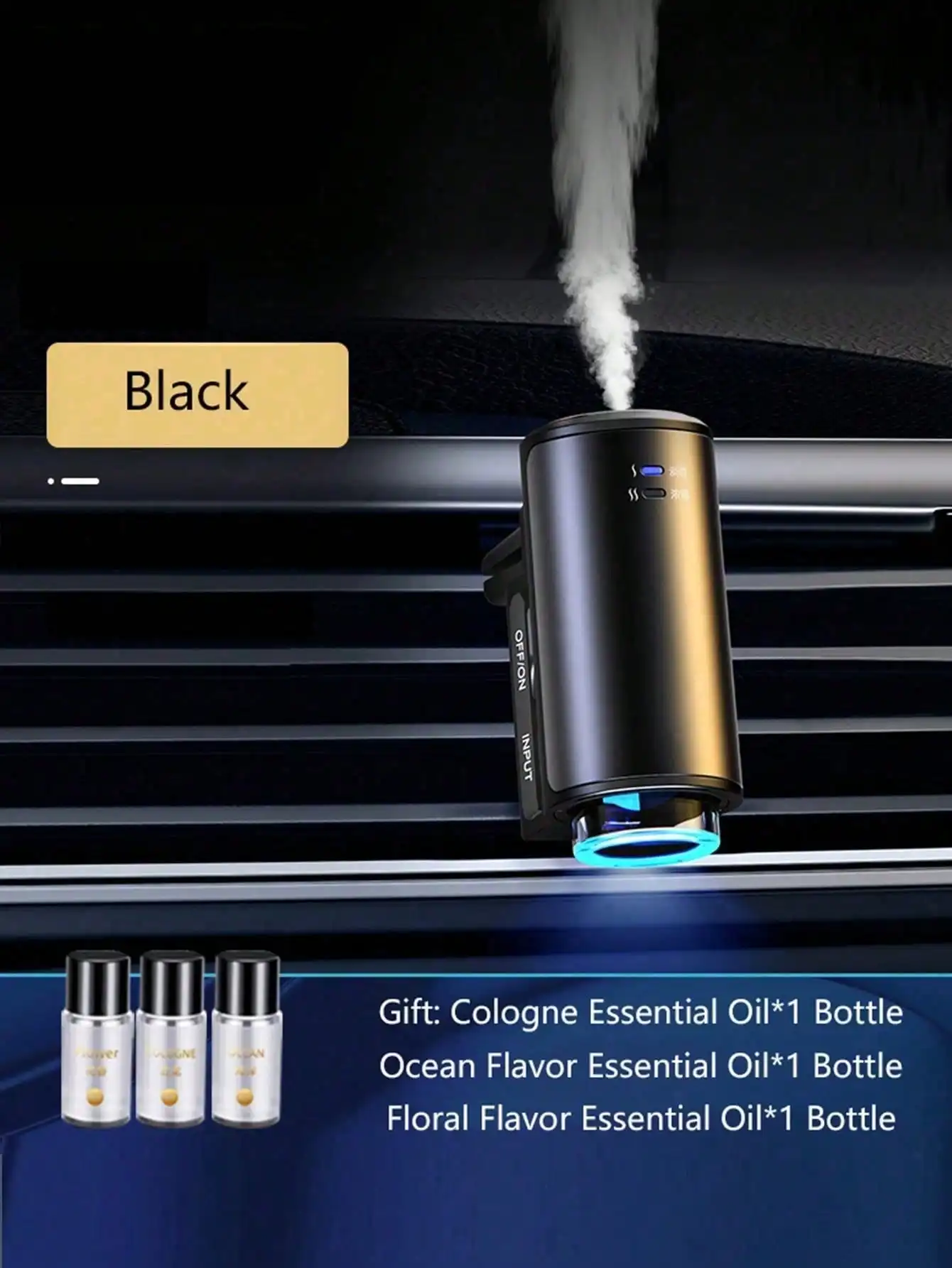 1Pc Air Vent Car Perfume, Smart Perfume, Car Perfume Ornament, Ultrasonic Atomizing Fragrance Diffuser