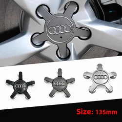 4pcs 135MM Wheel Center Cap Hubcap Rim Covers 8R0601165 For Audi A4 A5 A6 A7 Q3 Q5 A3 S5 Accessories