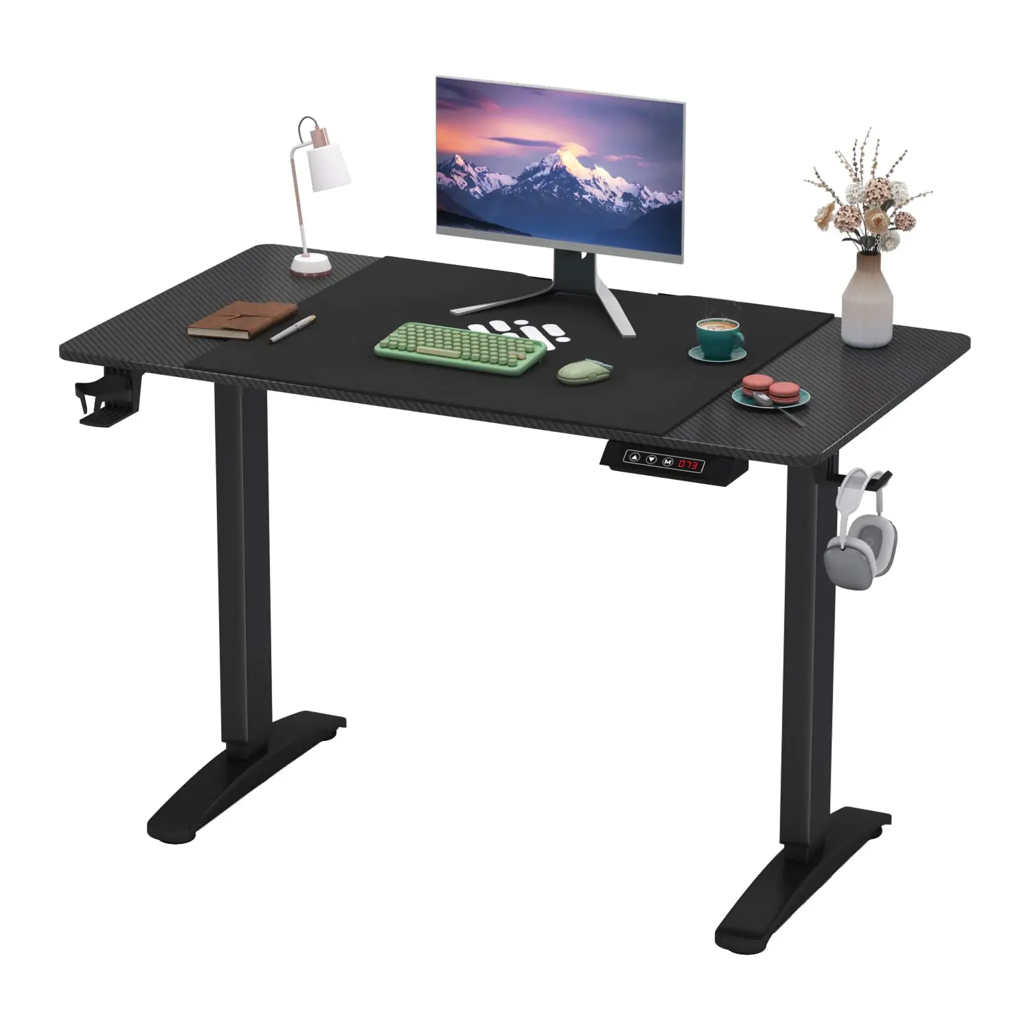 Electric Height Adjustable Standing Desk 40 Inch Sit Stand Computer Desk Memory Preset T-Shape Bracket Office, Customized