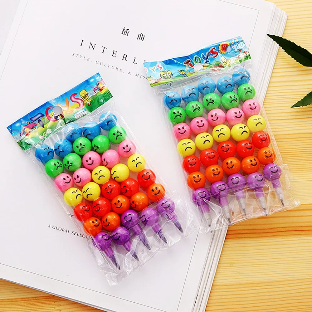 Lollipop Building Block Crayon/Pencil Graffiti Pen for Children Birthday Party Favors Student Back To School Gifts