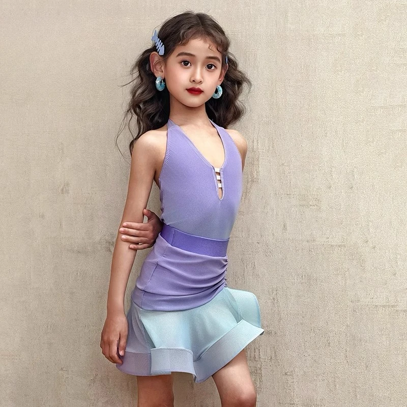 

Latin dance costumes, practice suits, new high-end dance skirts for girls, children's dance costumes, summer sets