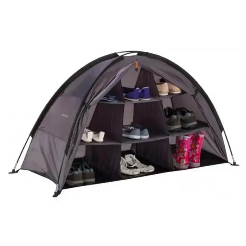 Outdoor Storage Shed 9 Grid Foldable Zipper Tent 210D Oxford Cloth Storage Supplies For Barbecue Camping And Outdoor Dining