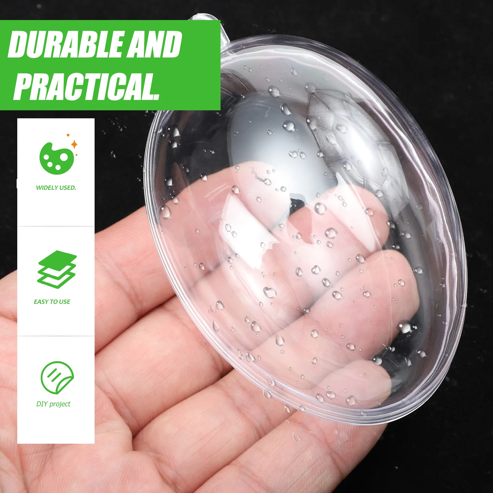 

12pcs Easter Egg Box Transparent Plastic Hanging Decor 62x44x45mm 80x53x59mm Festival Pendant Home Party Decor Easter Scene