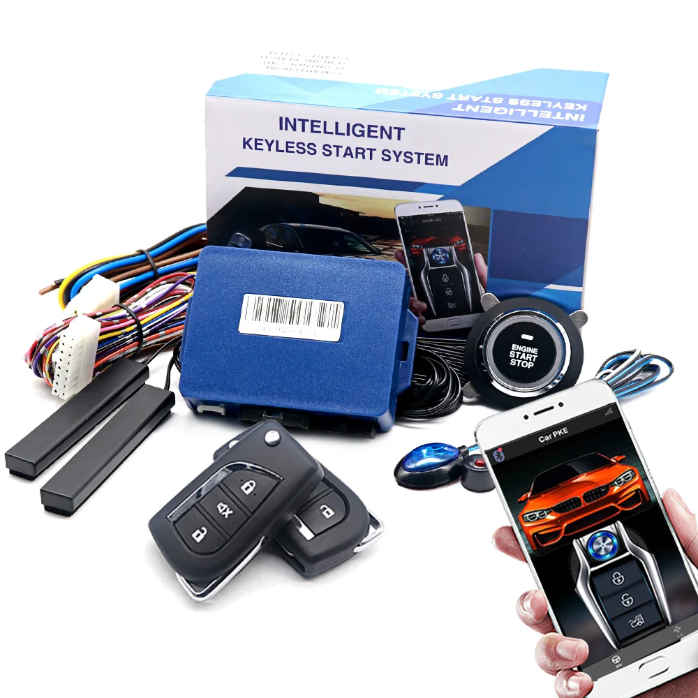 

Kirbin Start Stop Button System Universal Car Alarm Autostart Keyless Entry Car Accessories Remote start Engine Ignition Kit