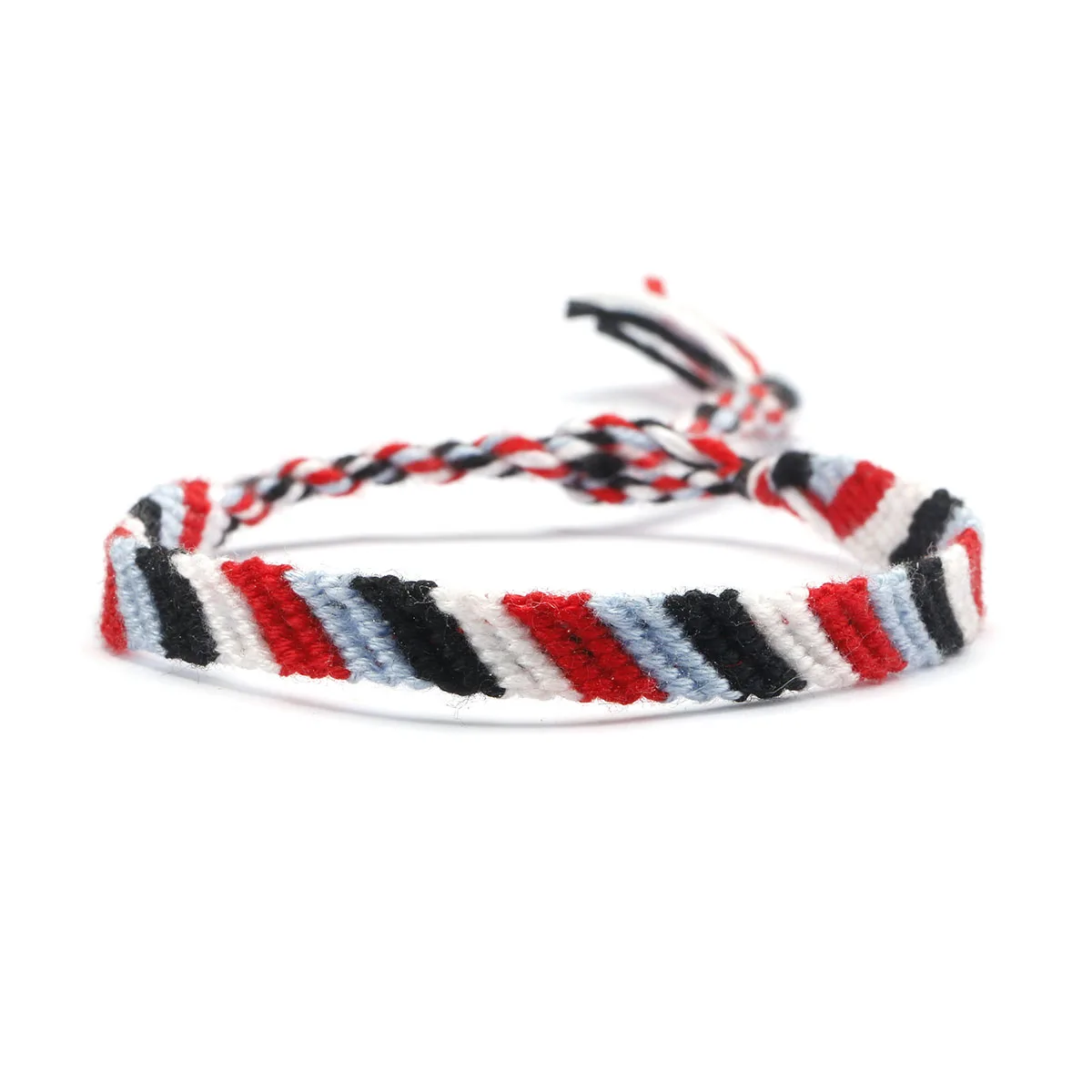 Multicolor Embroidery Sting Braided Surf Twill Bracelet Women 2024 New Fashion Cord Woven Handcrafred Summer Beach Jewelry Gift