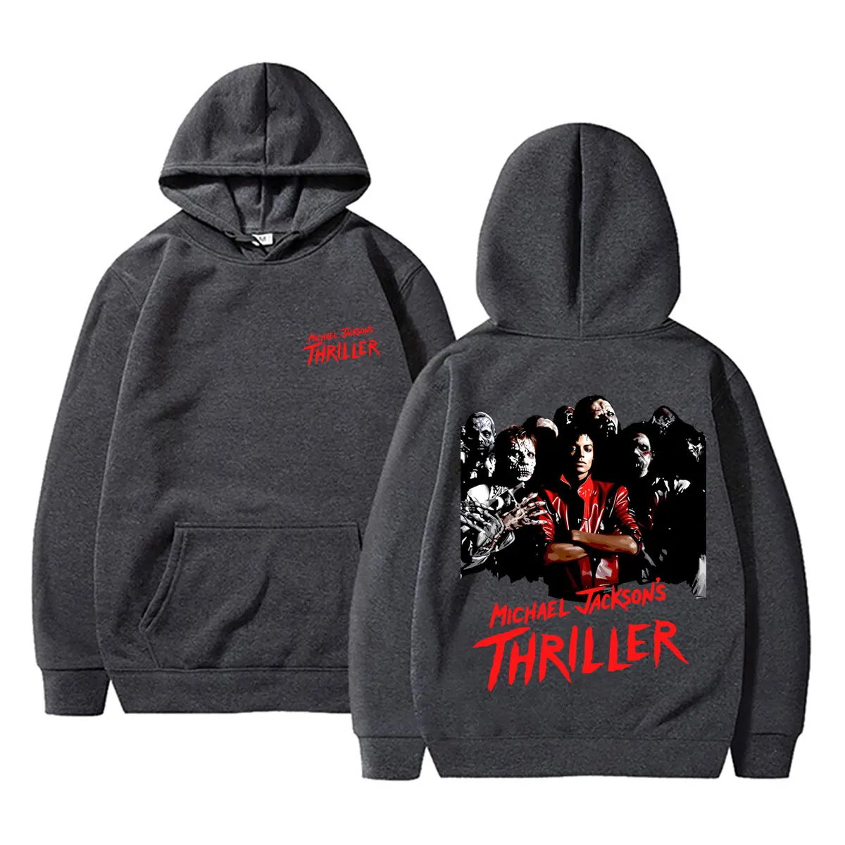 Classic Vintage Michael Jackson Thriller Hoodie Men Women Retro Gothic Rock Horror Sweatshirts Men's Punk Oversized Streetwear