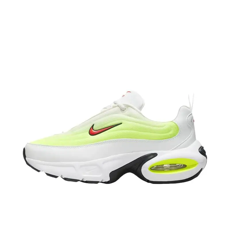 Nike Air Max Portal Outdoor Comfortable White Green Wear Resistant,Low Cut Casual Running Shoes for Women