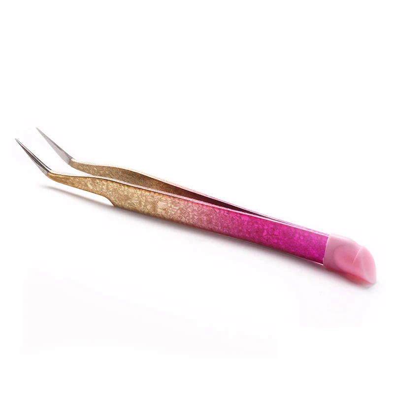Doppelseitige Silikon-Nagelkunstpinzette mit Presskopf, Aufklebern, Strasssteinen zum Aufnehmen, Wimpernverlängerung, Make-up-Werkzeuge – Detail 6