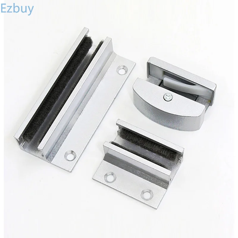 1PCS Hanging Wheel Accessories Glass Anti Swing Base Zinc Alloy Base Glass Sliding Door Fixed Base Anti Swing Stop Hardware