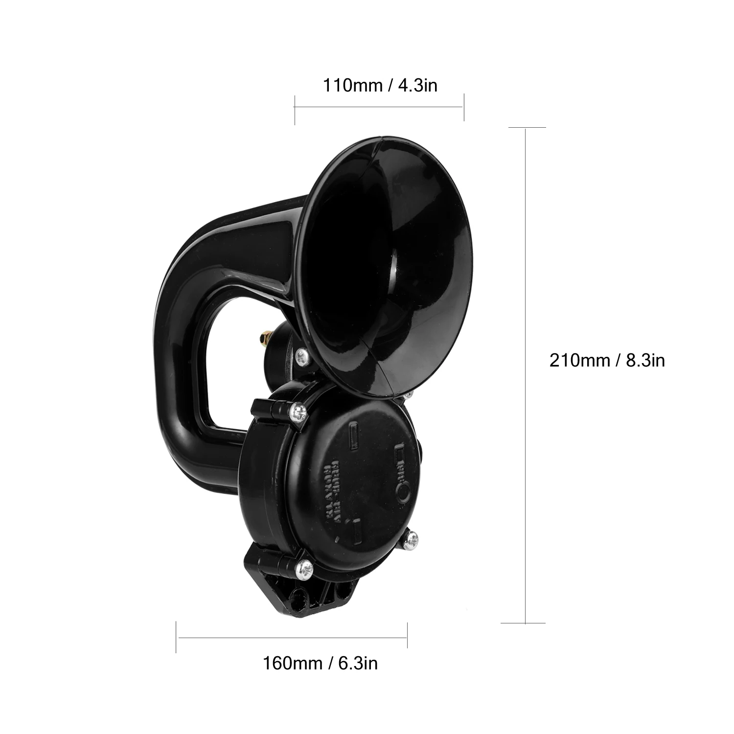 135db بصوت عال الهواء القرن شاحنة 135db بصوت عال الهواء القرن 12/24 فولت SuperLoud البوق الهواء القرن مع صمام كهربائي شاحنات السيارات المركبات #5