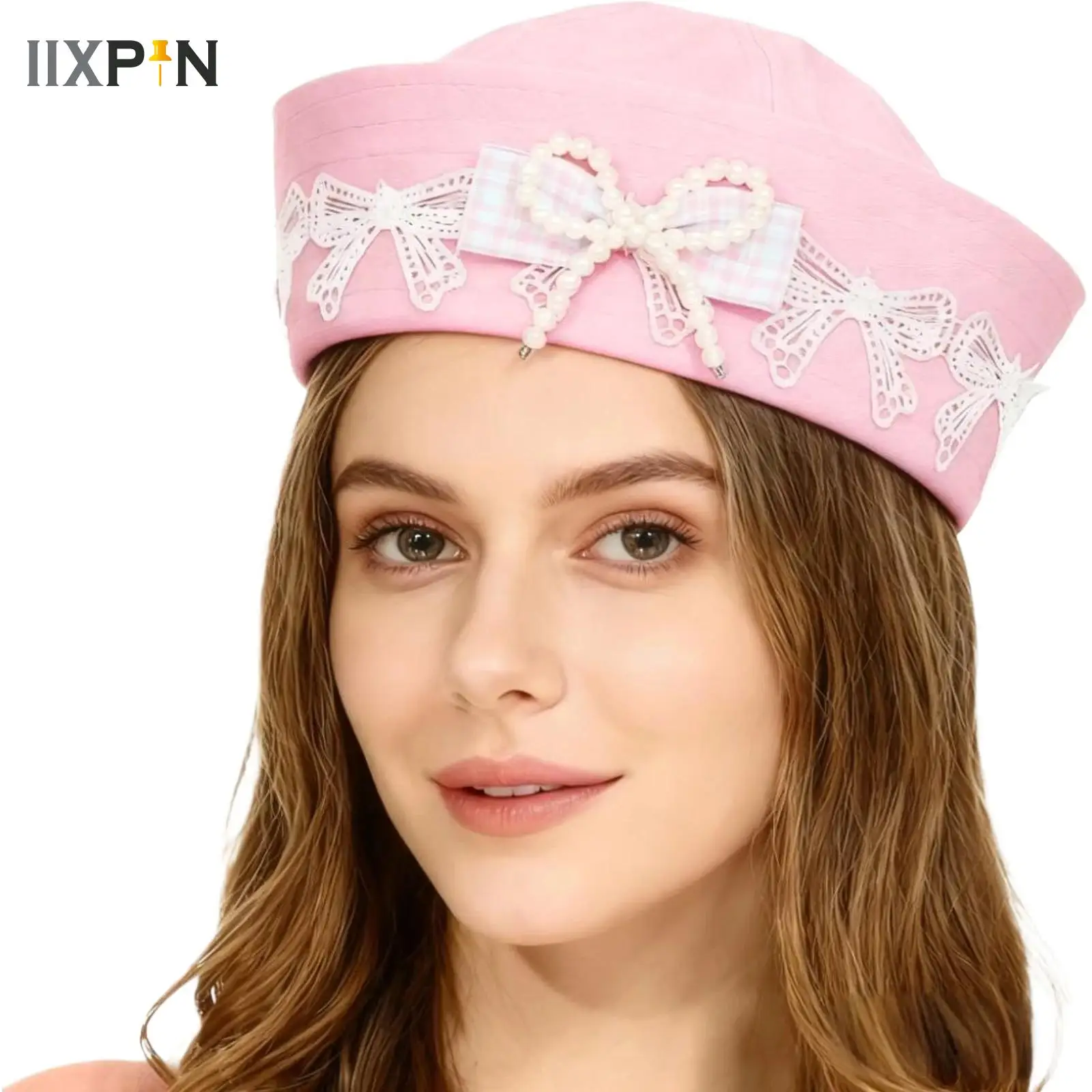 

Fashionable Y2K Millennium Spicy Girls Nautical Uniform Cap Women's Turn Down Bow Tie Sailors Cosplay Hats Korea Sweet Nurse Hat