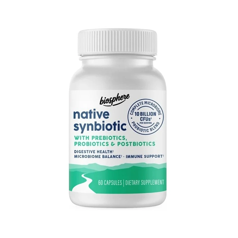 Heshengyuan - a combination of pre -, pre -, and post gut health and digestive support -10 billion CFU, 60 capsules
