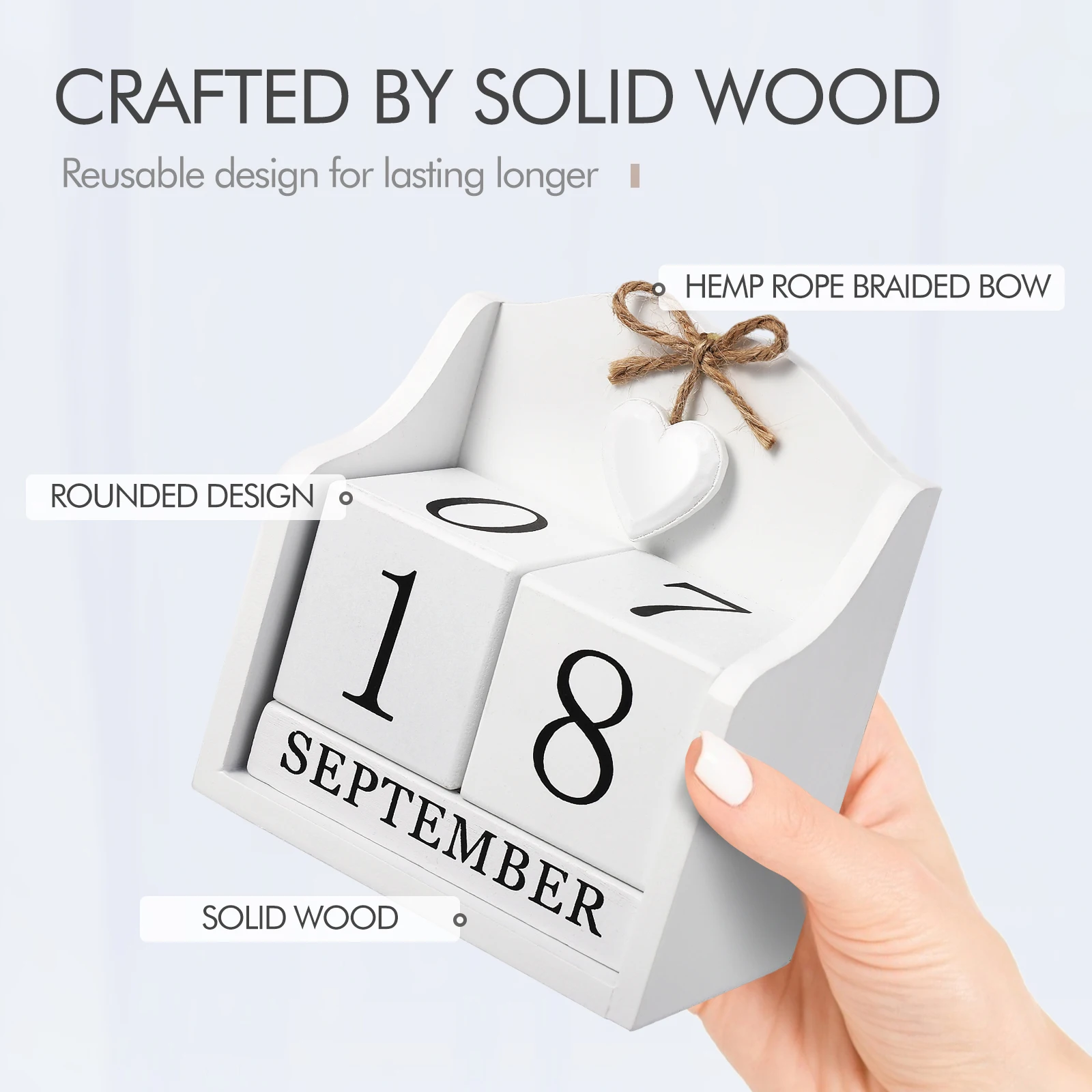 1 шт. стильный деревянный винтажный стиль настольный аксессуар вечный многоразовый настольный орнамент офисное украшение дома деревенский деревянный блок