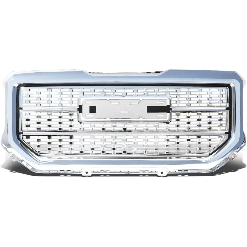 

GRLDDENL-SIE16-CH Chrome ABS ront Bumper Grille Compatible with 16-18 1500