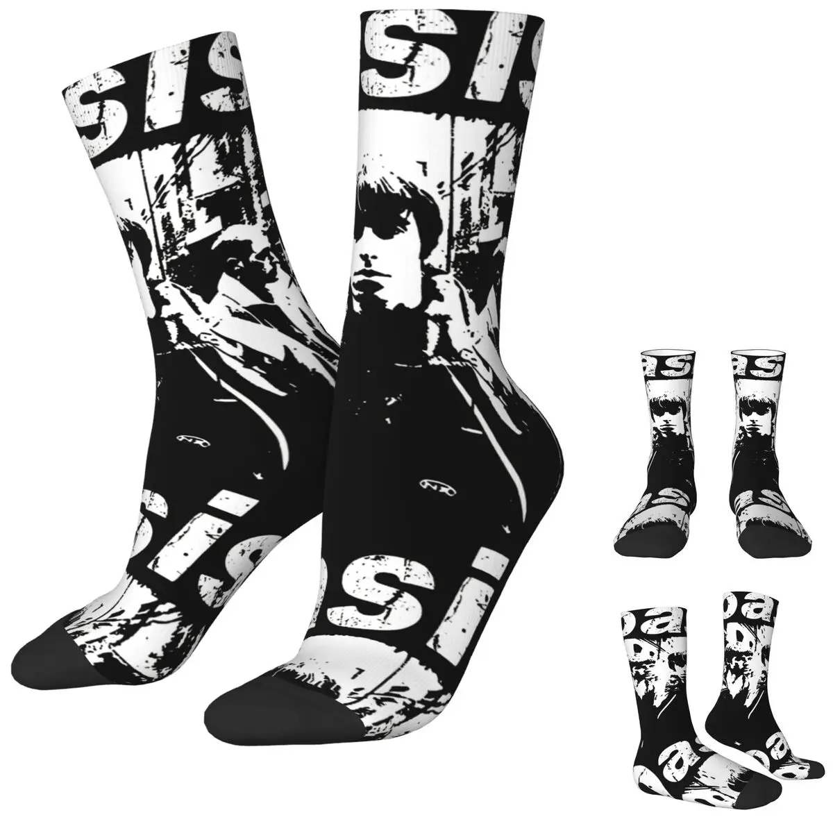 

Футбольные носки Harajuku O-Oasis Band Длинные носки из полиэстера для унисекс