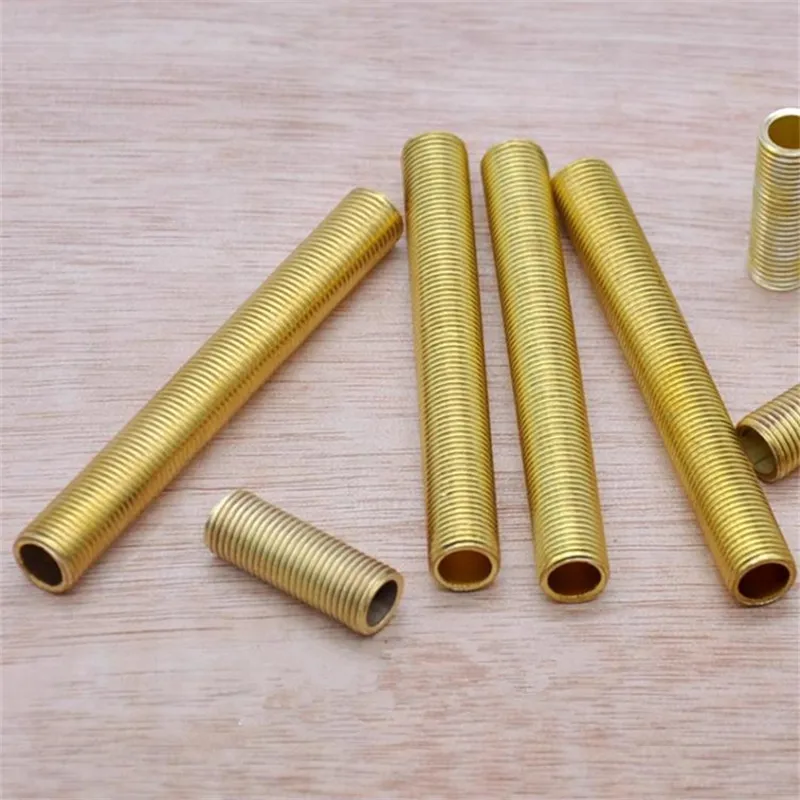 M10 brass connecter tube copper tooth tube metric threaded tube hollow Light Accessories hardware lighting fittings tooth rod