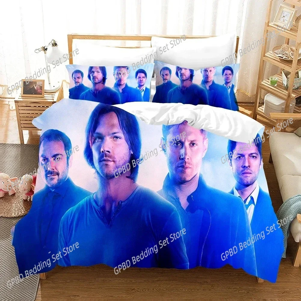 

Popular TV Show Supernatural Comfortable Duvet Quilt Cover Pillowcase Bedding Set Children Bedroom Decoration Home Textile