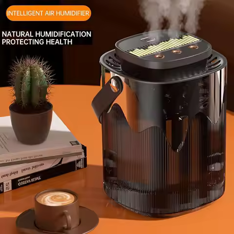 Umidificador de Ar Portátil 3L com 3 Saídas de Spray, Atomizador Doméstico USB para Mesa/Escritório, Gerador de Névoa Fria e Difusor de Aroma