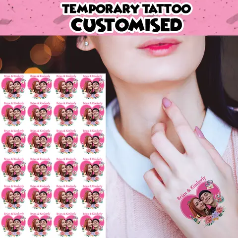 Customized Personalized Waterproof Temporary Tattoo Sticker DIY Fake Tatoo, Make Your Own Custom design Tattoo For Logo/wedding