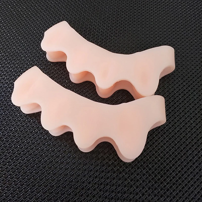2Pcs/set Toe Separator Adjuster Silicone 5 Holes Toe Splitter Correction Foot Care Tools For Women Girls Pedicure Divider Care
