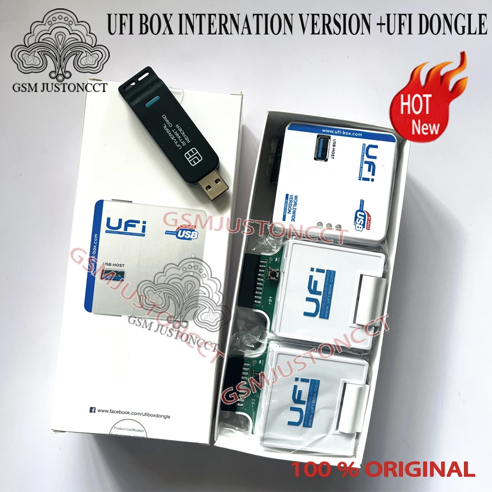Complete UFI Box Set with UFI Dongle and EMMC Socket Support FBGA 153/169/162/186/221/254 Full EMMC Service Tool