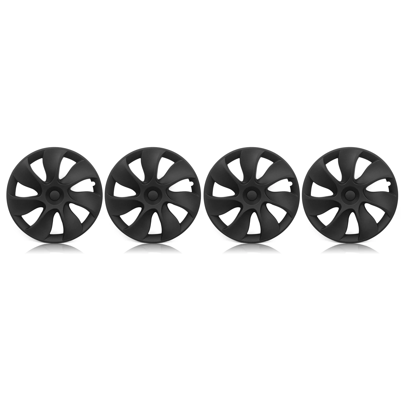 4PCS 19 Inch DIY Car Wheel Hub Cap Full Cover Hubcap Automotive Accessories Matte Black For Tesla Model Y 2020-2024