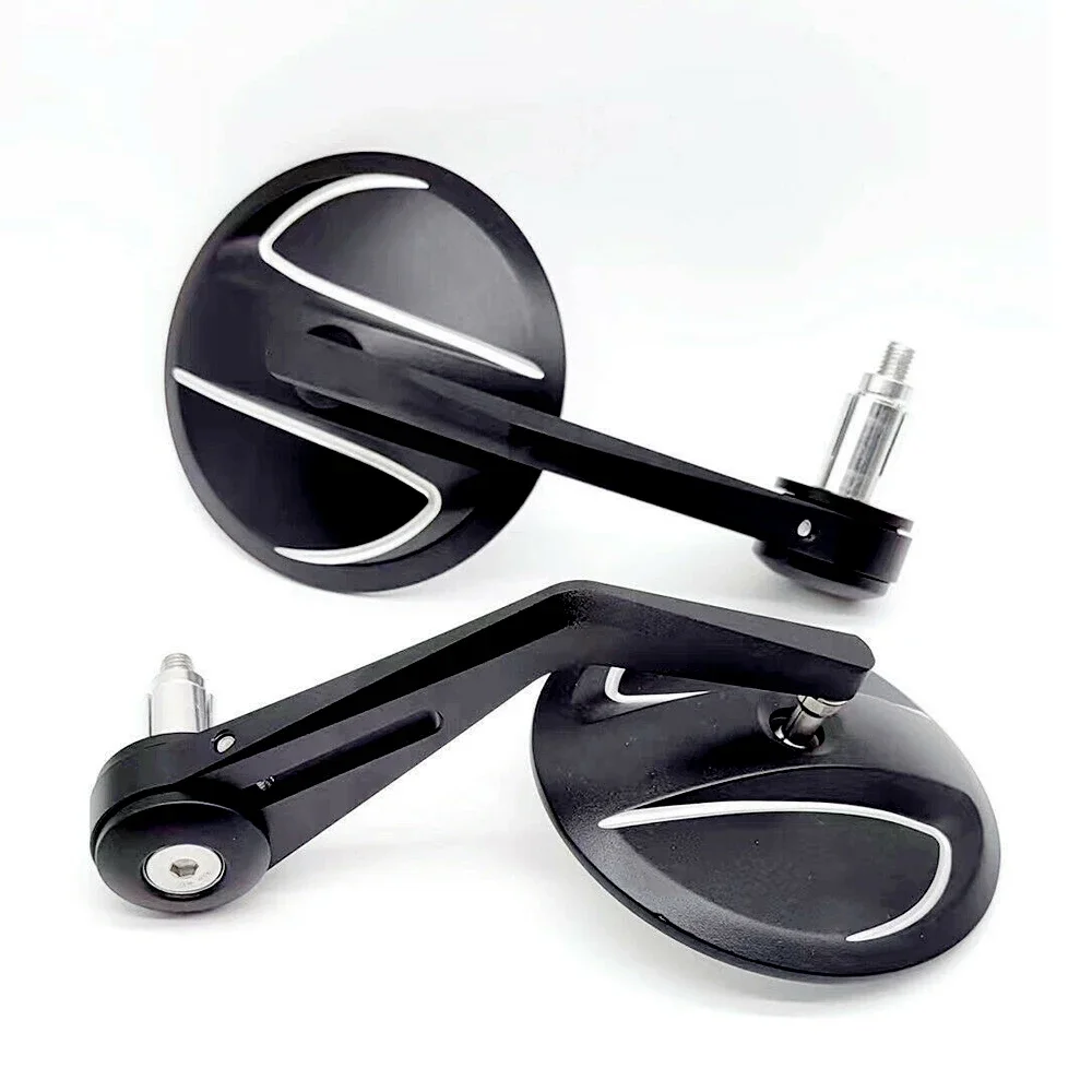 Universal Bar End Mirrors for Royal Enfield SV650X Interceptor 650 Motorcycle round Cafe Racer Rear View Side Mirrors