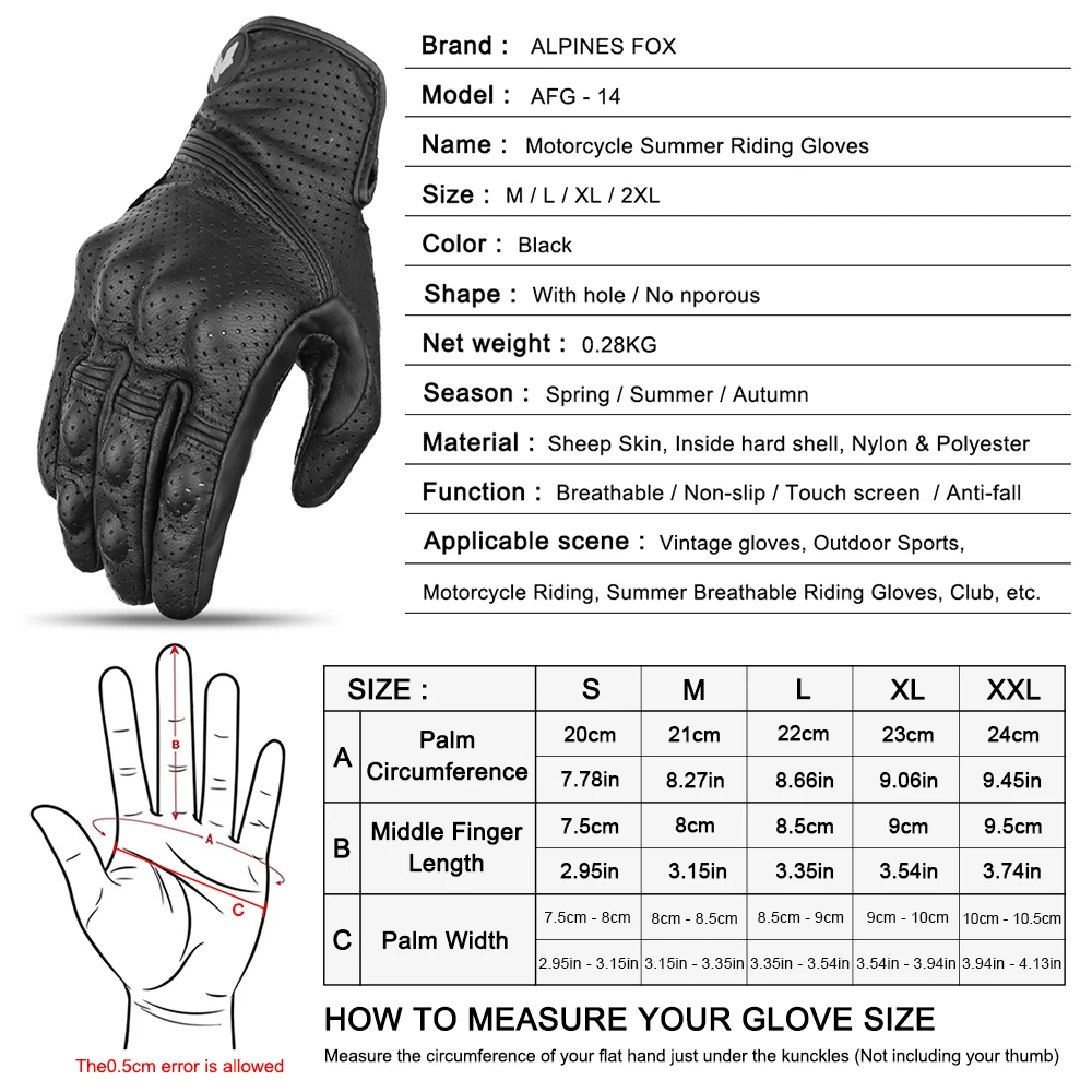 Retro Leather Motorcycle Gloves Man Full Finger Motorbiker Gloves Non-slip Protective Guantes Moto Motocross Cycling Glove M-2XL image 6