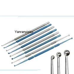 Ophthalmology equipment molluscum curette Medical spatula Double-headed Meibomian gland curette Dermatology wart scraping tool