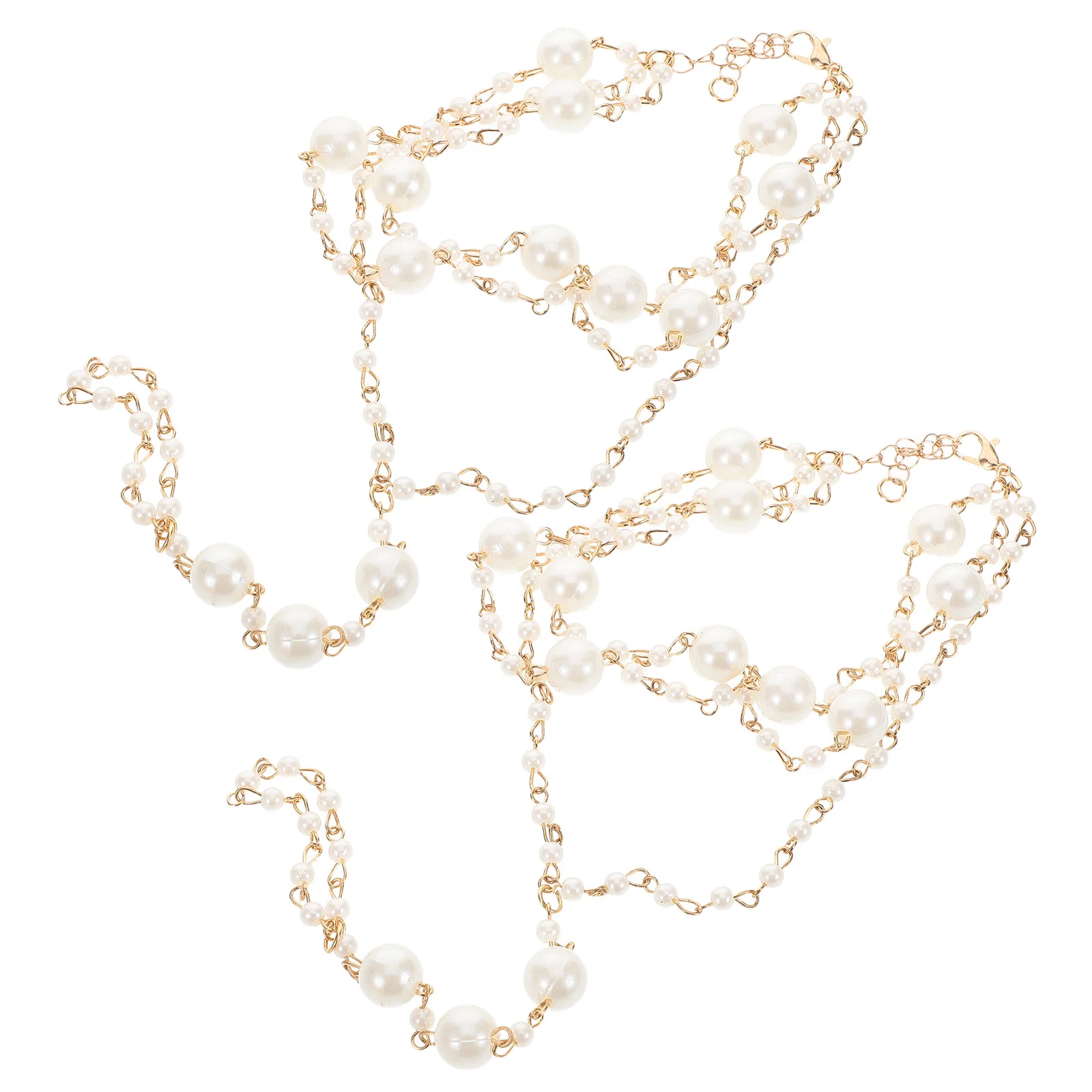 

2Pcs Pearl Tassel Foot Chain Anklets Summer Beach Vacation Accessories Lightweight Sandals Jewelry for Women Foot Beacelet