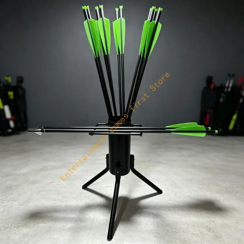 Floor Ground Bows Stand with Tube Holder for Compound Targets Practice 55KD