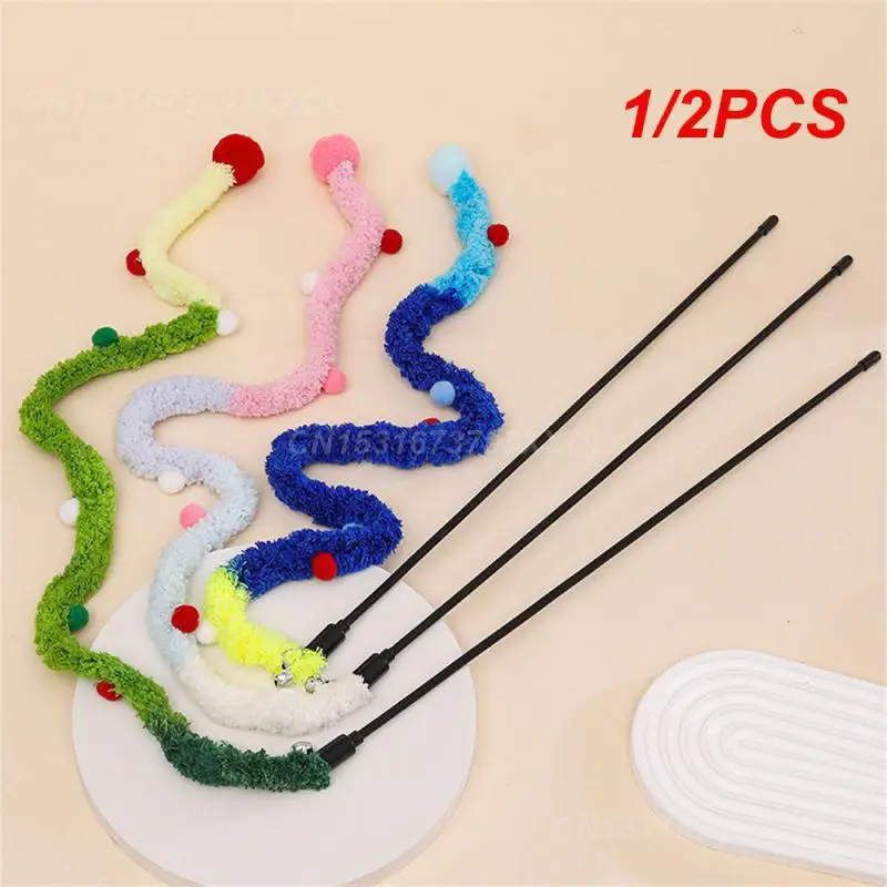 1/2PCS Fun Cat Stick Easy To Use And Clean Non-toxic Pet Supplies The Movement Of The Cat Cat Stick Encourage Exercise And Play