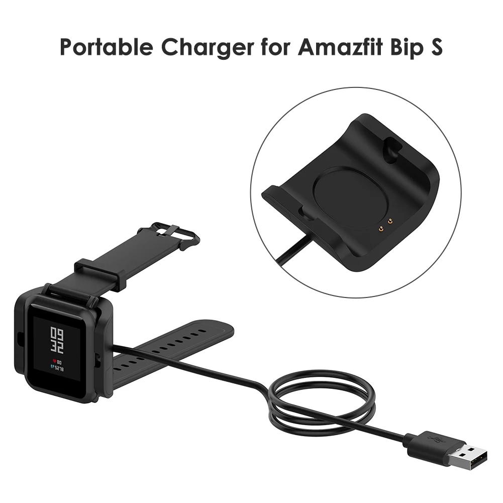 

USB Charging Cable Cradle Dock Charger For Xiaomi Huami Amazfit Bip S (1s) A1805 A1916 Smartwatch Accessories