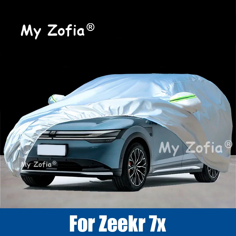 

For Zeekr 7X 2025 2026 Full Car Covers Outdoor Sun Anti UV Rain Snow Dust Protection Oxford Cloth Accessories