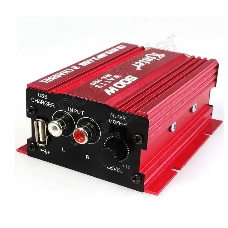 Car Amplifier 2 Channel Output MA150 500W HiFi Digital 12V Stereo Audio CD DVD MP3 USB Power Amplifier for Motorcycle &Car