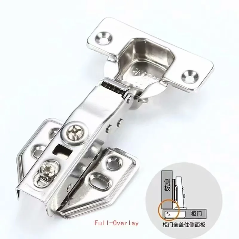 2pcs No Hole-Free Grooved Hinges, Cabinet Door Mahjong Table Hinges, 3-Inch 4-Inch Buffer Bridge Frog Hinges