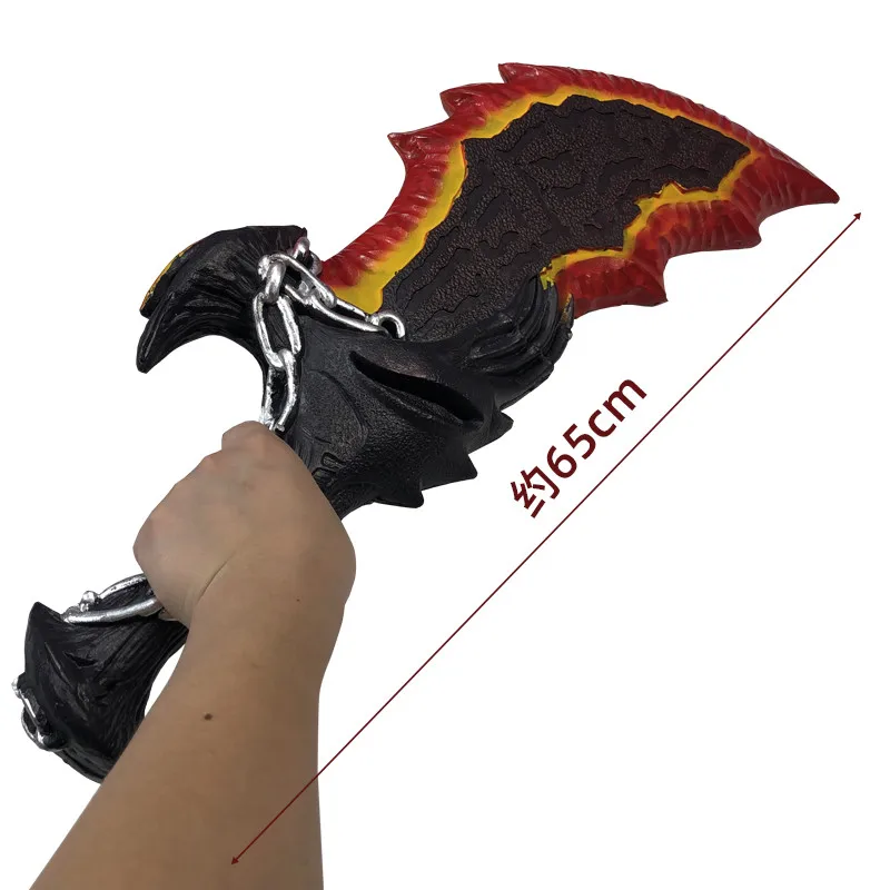 Chaos blade chama tomahawk 1:1 cosplay machado prop arma papel jogando fantasma besta machado segurança plutônio arma modelo de brinquedo do dia das bruxas 65cm