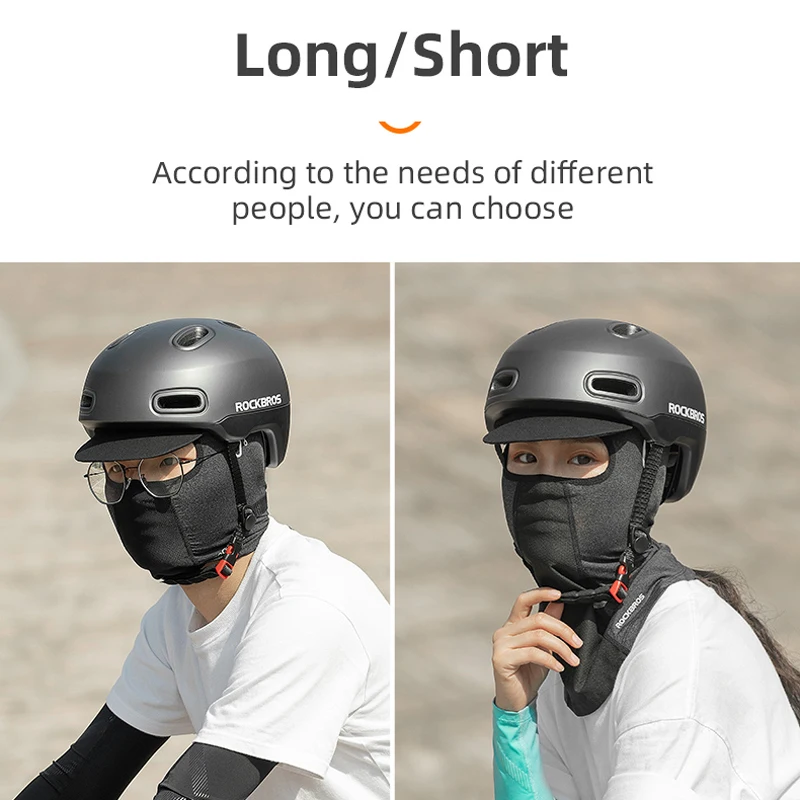 ROCKBROS Bicycle Mask Ice Silk Summer Protection Cycling Balaclava Face Breathable Hole Unisex Quick-Drying Mask Bike Equipment