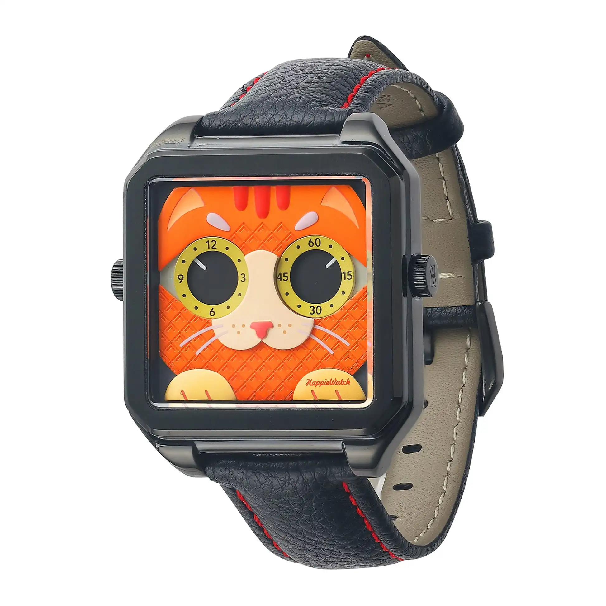 

HappieWatch The Ginger Cat A Fiery Orange-Red Watch