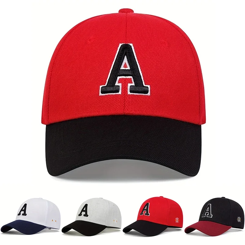 Unisex A Letter Side AR Embroidery Baseball Caps Spring And Autumn Outdoor Adjustable Casual Hats Sunscreen Hat Sports Cap