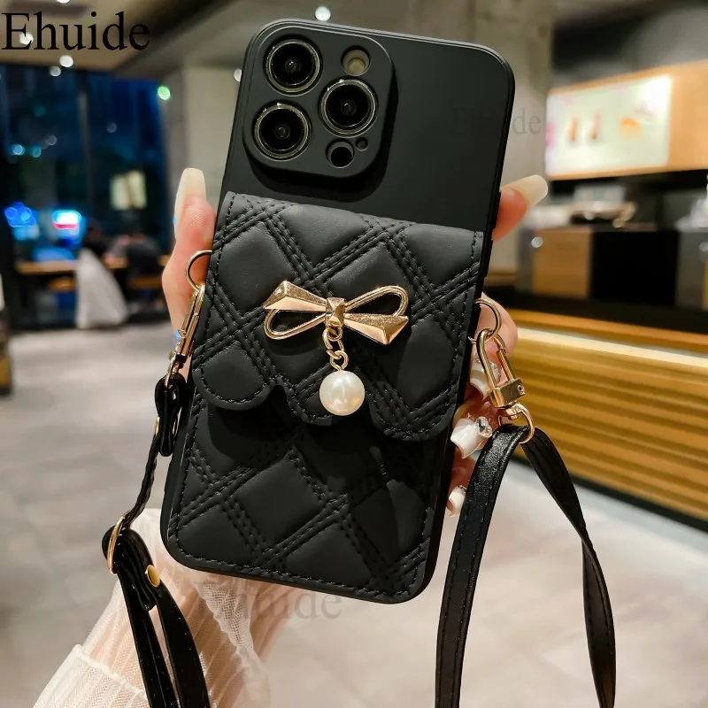 Wallet Strap Case for Xiaomi Redmi Note 12 Pro Plus 11 11s 12s 12c 10 10c 9 Mi 13 Cute Crossbody Lanyard Neck Leather Bag Cover