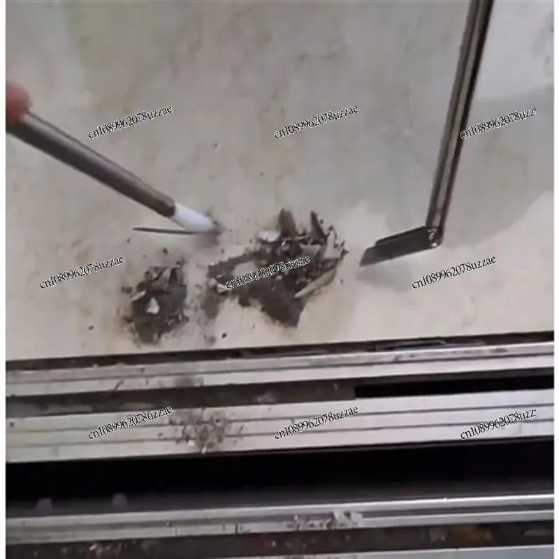 Elevator Floor Cleaning Tool, Car Threshold Rail Groove Gap Maintenance Accessories Brush Cleaning Shovel Garbage Scoop