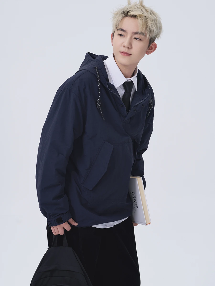 

Outdoor Windproof Water-Resistant Hooded Jaet f Open Front Zipper ex Lightweight Regular Fit ort Coat for Men And ...